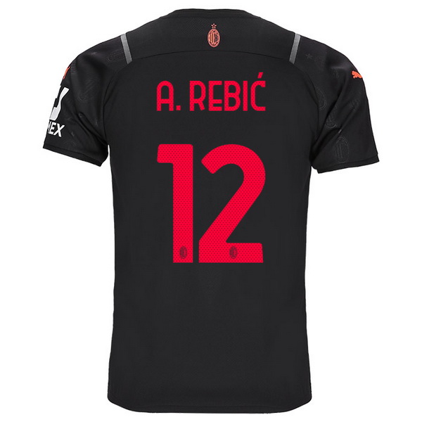 nuova maglietta ac milan 2021-2022 a. rebic 12 terza